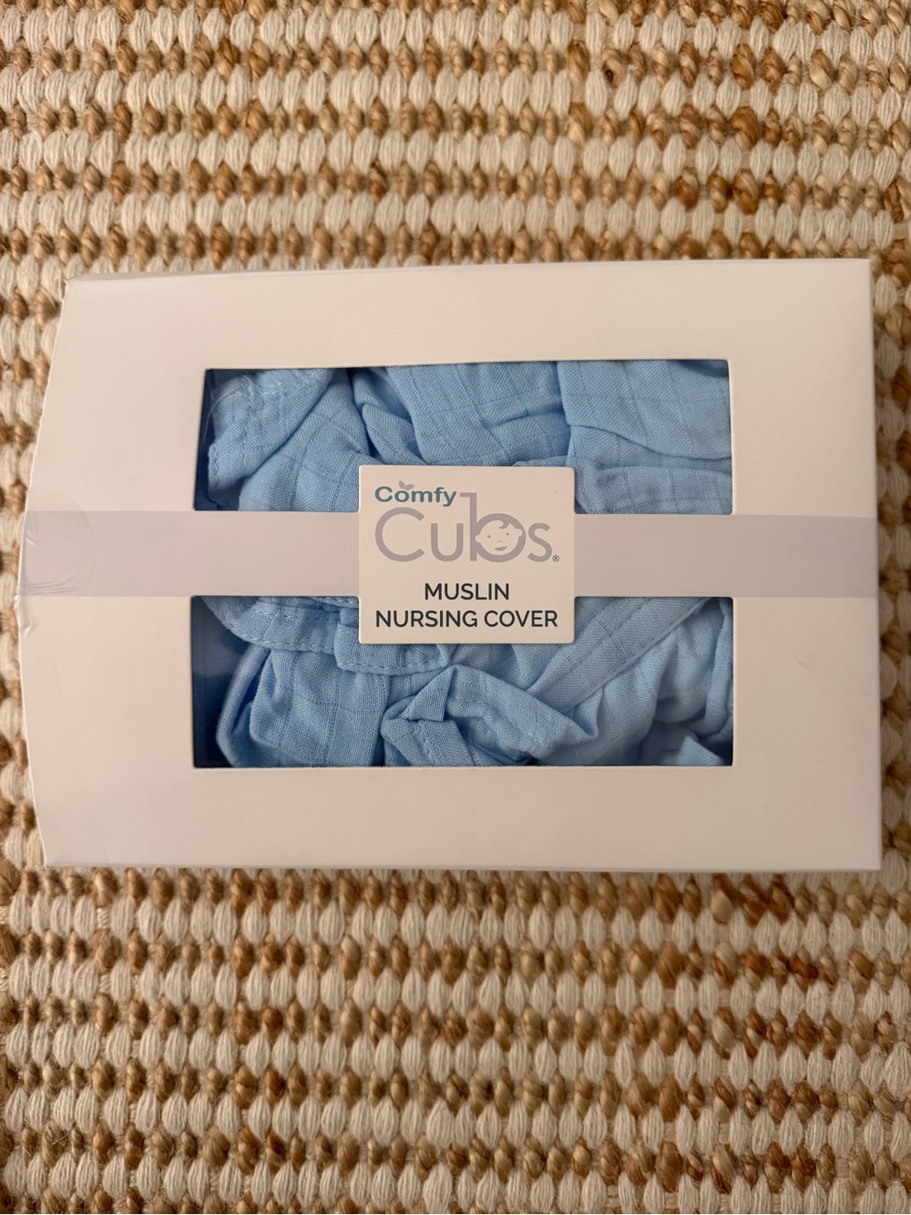 Comfy Cubs Light Blue Muslin Nursing Cover